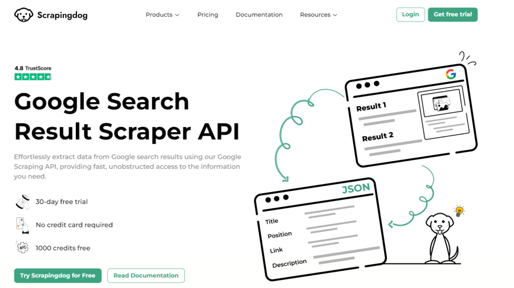 google search scraper api