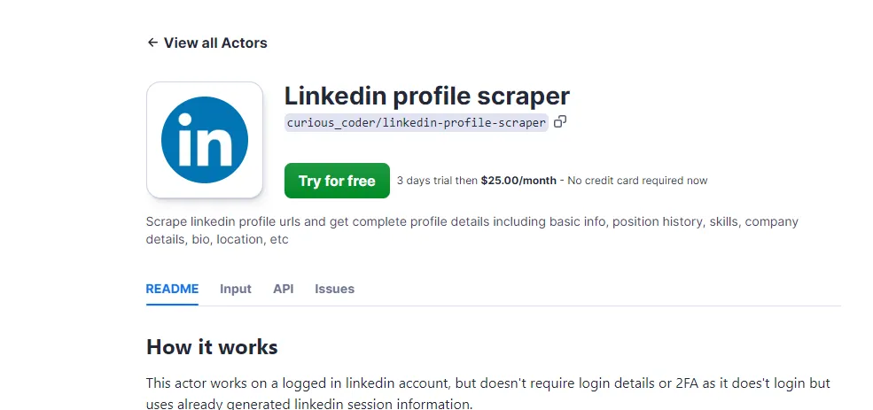 Apify Linkedin Scraper