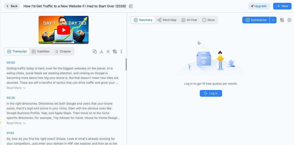 NoteGPT YouTube Transcript Extractor